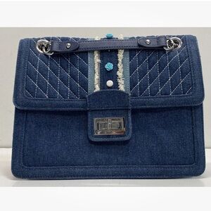 Karl Lagerfeld Blue Quilted Shoulder Bag